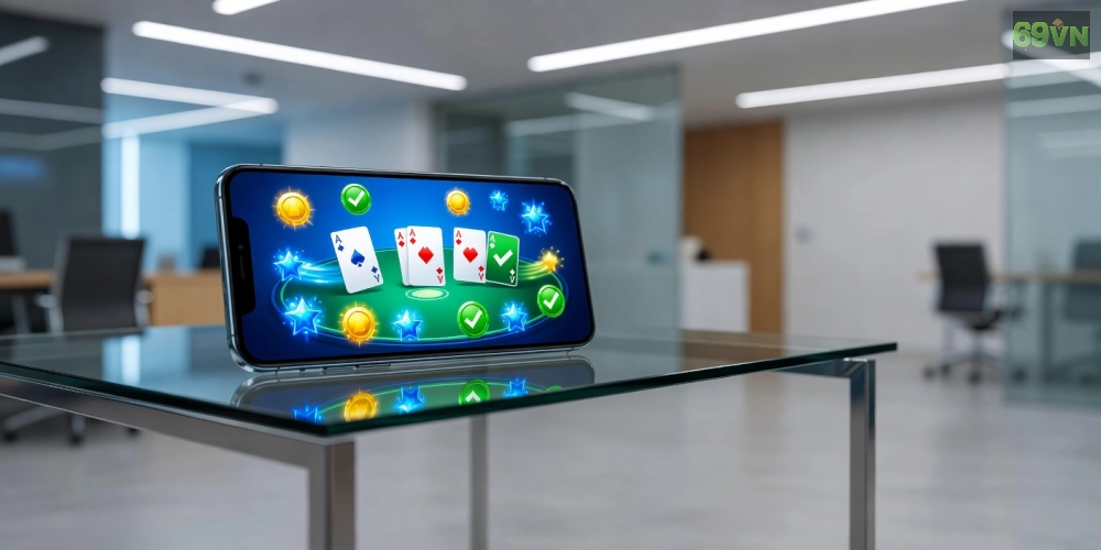 Hình ảnh đánh giá ứng dụng Game Bai 69 Pro với biểu tượng trò chơi bài